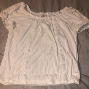 White off the shoulder shirt